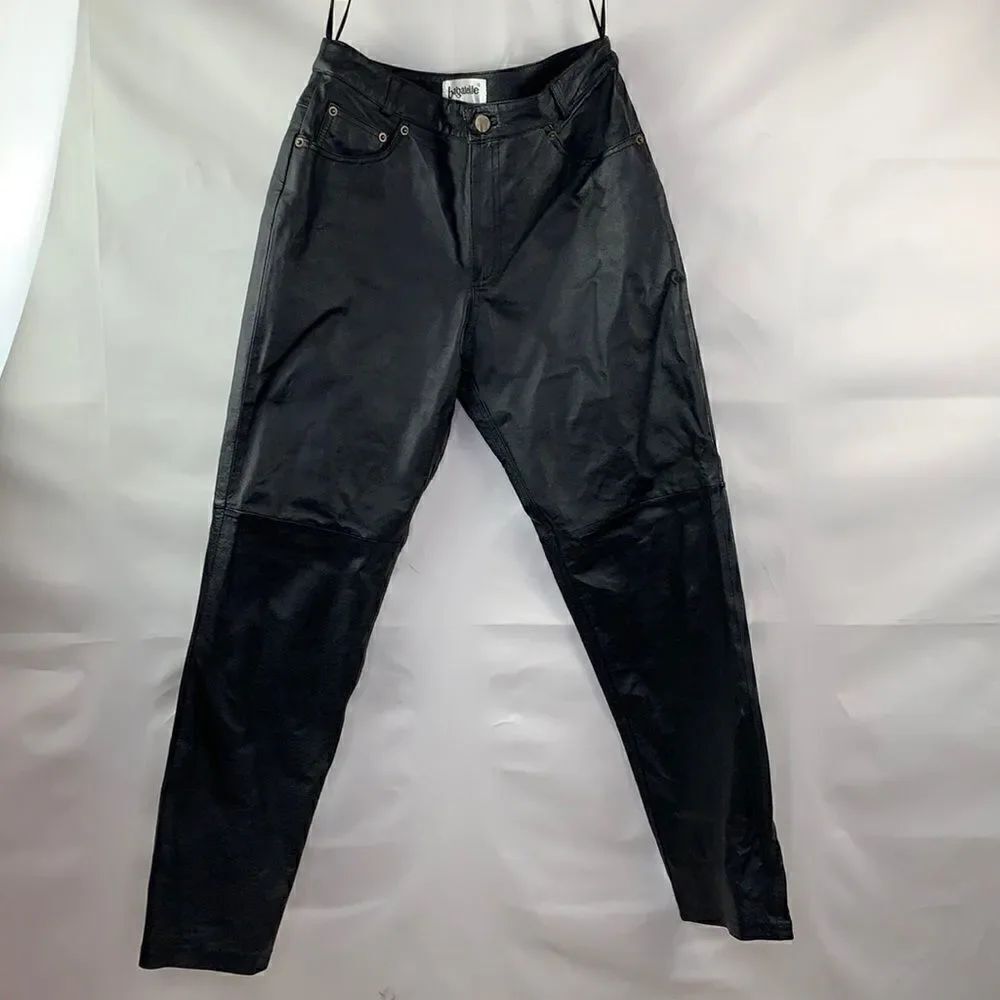 Bagatelle Black Leather fully lined Pants